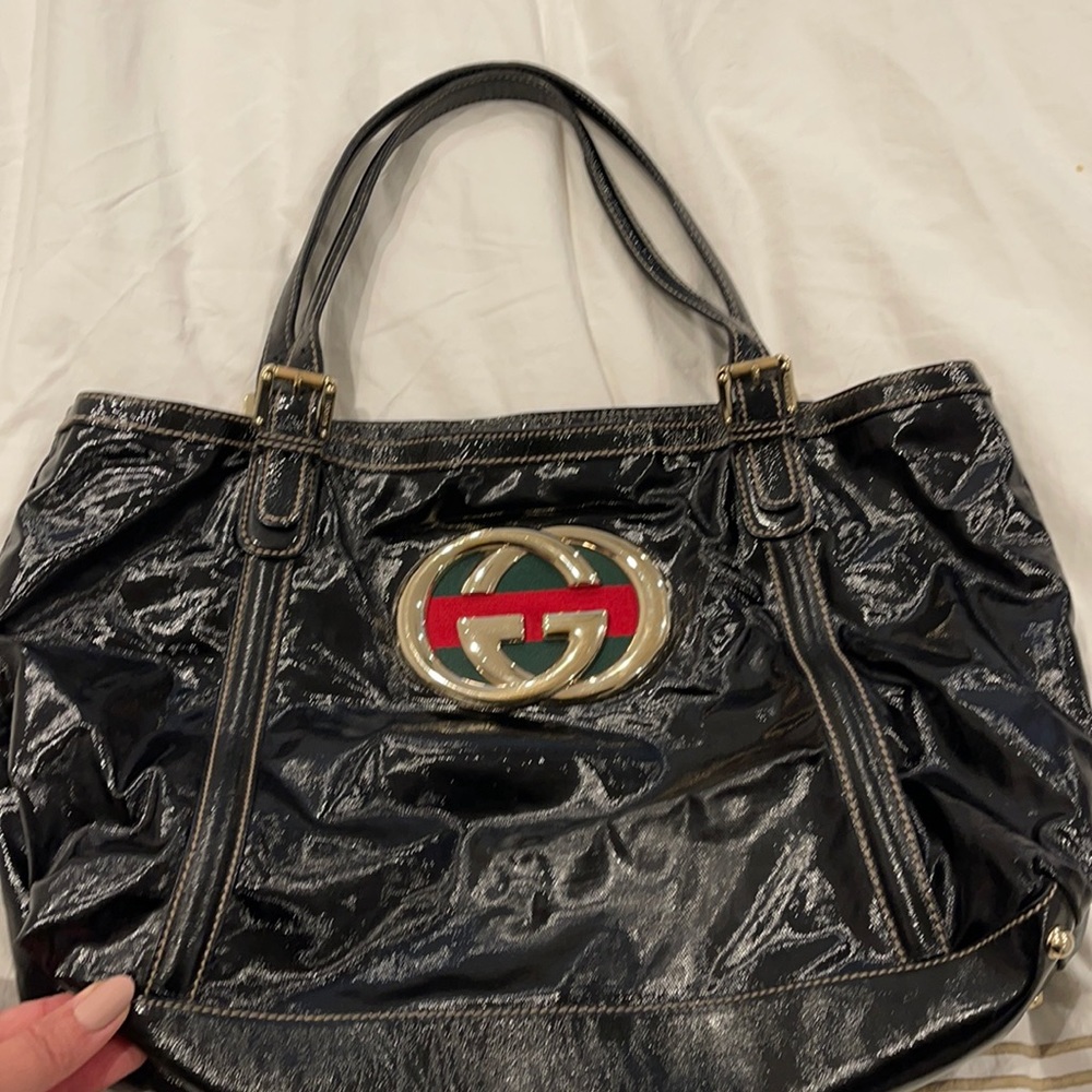 Gucci Britt patent leather bag